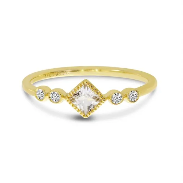 14kt Yellow Gold White Topaz Ring Don's Jewelry & Design Washington, IA