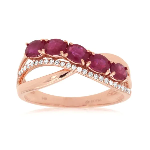 14kt Rose Gold Ruby and Diamond Ring Don's Jewelry & Design Washington, IA