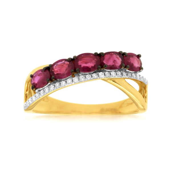 14kt Yellow Gold Ruby and Diamond Ring Don's Jewelry & Design Washington, IA
