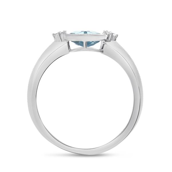 14kt White Gold Blue Topaz Ring Image 2 Don's Jewelry & Design Washington, IA