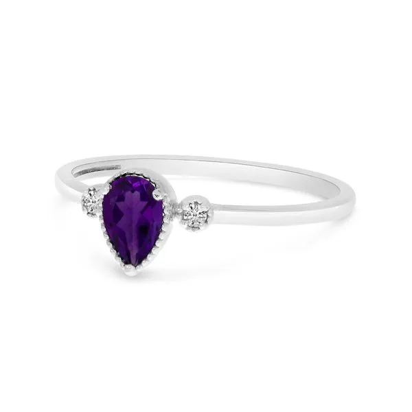 14kt White Gold Amethyst Ring Image 2 Don's Jewelry & Design Washington, IA