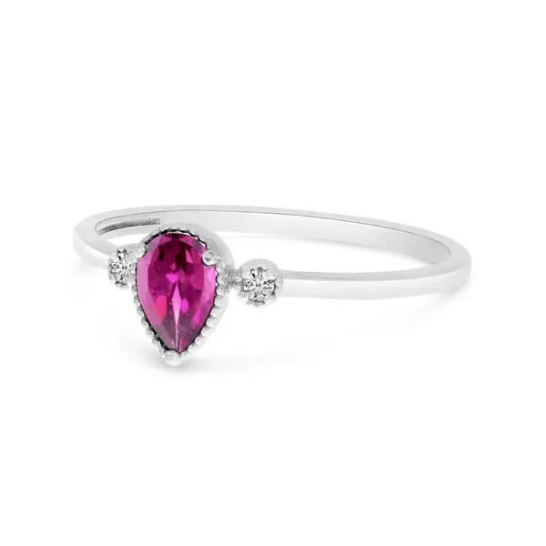 14kt White Gold Pink Tourmaline Ring Image 2 Don's Jewelry & Design Washington, IA