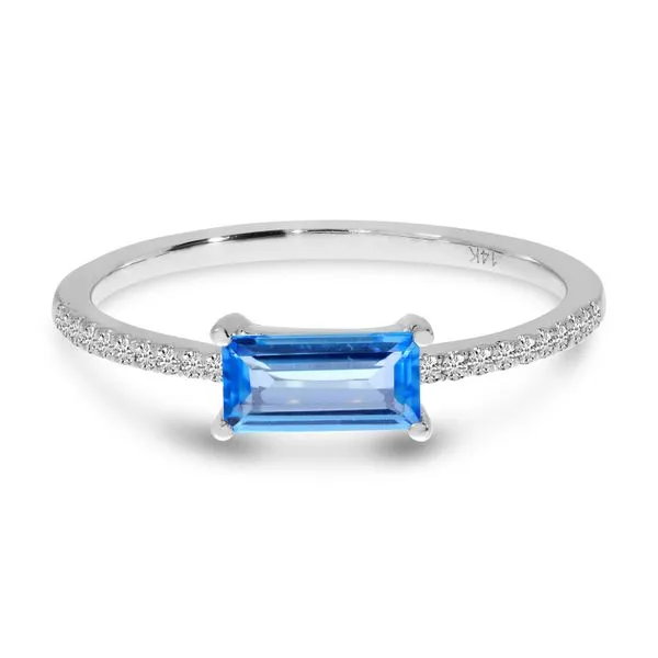 14kt White Gold Blue Topaz Ring Don's Jewelry & Design Washington, IA