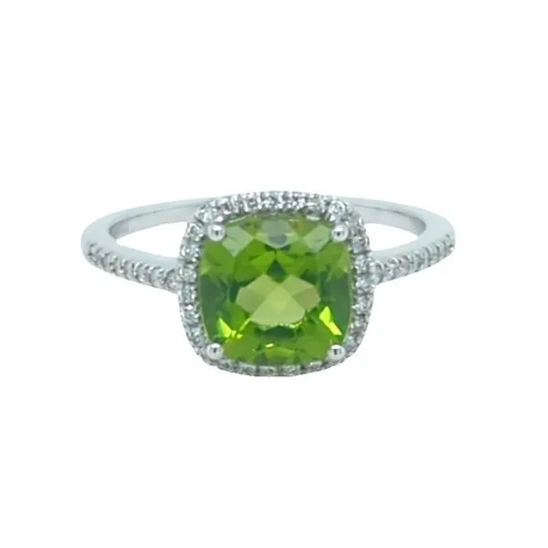 14kt White Gold Peridot Ring Don's Jewelry & Design Washington, IA
