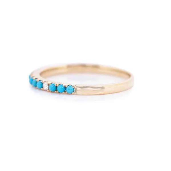 14kt Yellow Gold Turquoise Ring Image 2 Don's Jewelry & Design Washington, IA