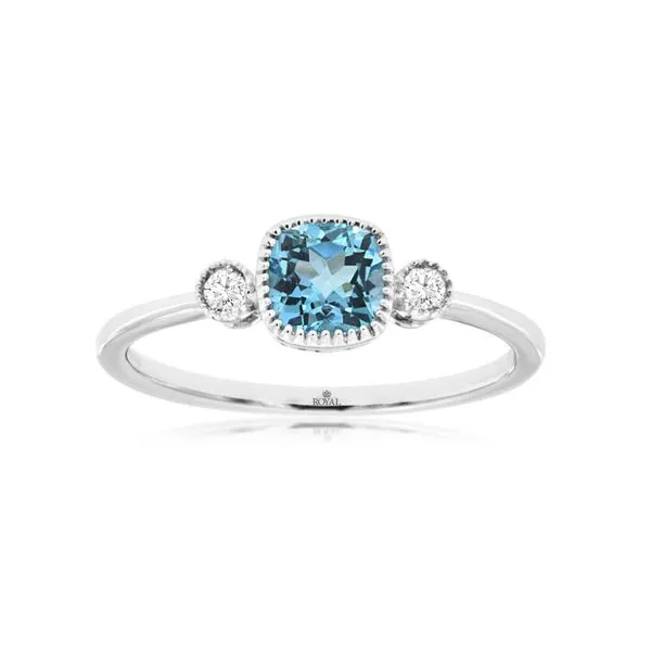 14kt White Gold Blue Topaz Ring Don's Jewelry & Design Washington, IA