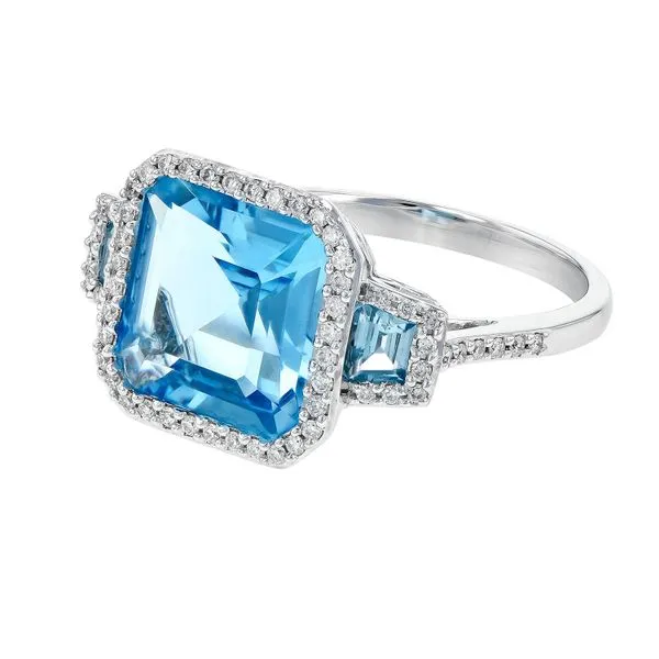 14kt White Gold Blue Topaz Ring Image 2 Don's Jewelry & Design Washington, IA