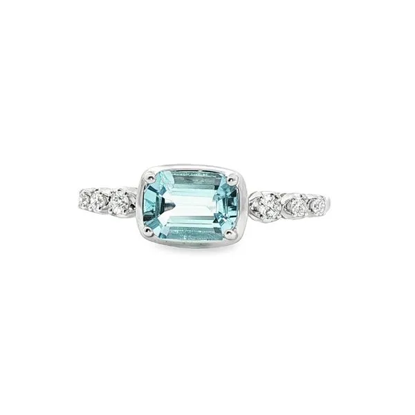 14kt White Gold Aquamarine Ring Don's Jewelry & Design Washington, IA