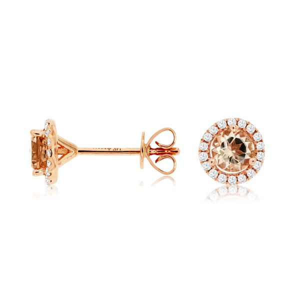 14kt Rose Gold Morganite Earrings Don's Jewelry & Design Washington, IA
