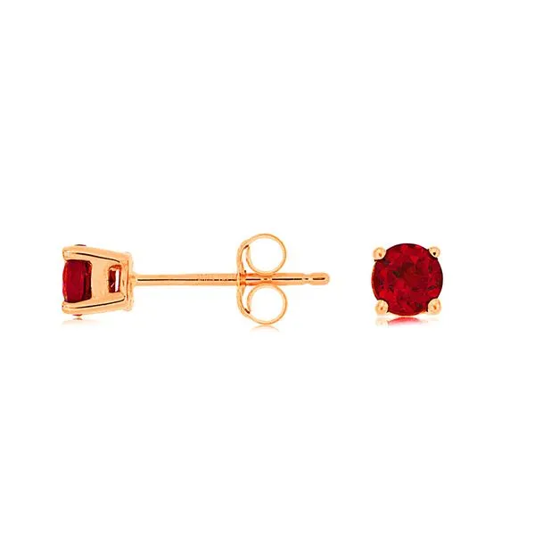 14kt Rose Gold Ruby Earrings Don's Jewelry & Design Washington, IA