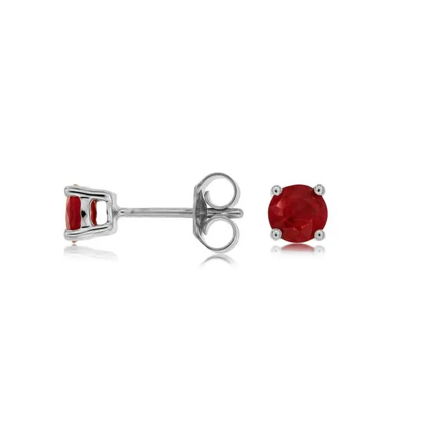 14kt White Gold Ruby Earrings Don's Jewelry & Design Washington, IA