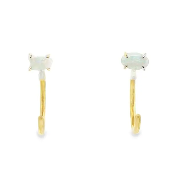 Gold Hoop Opal Earrings Don's Jewelry & Design Washington, IA