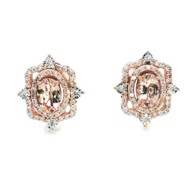 14kt Rose Gold Morganite Earrings Don's Jewelry & Design Washington, IA