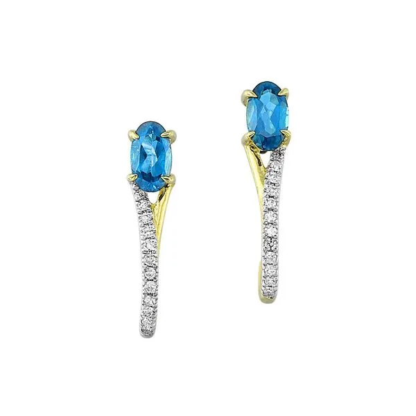 10kt Yellow Gold Blue Topaz Earrings Don's Jewelry & Design Washington, IA