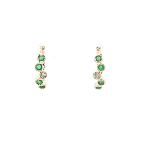 Gold Emerald Hoop Earrings Don's Jewelry & Design Washington, IA