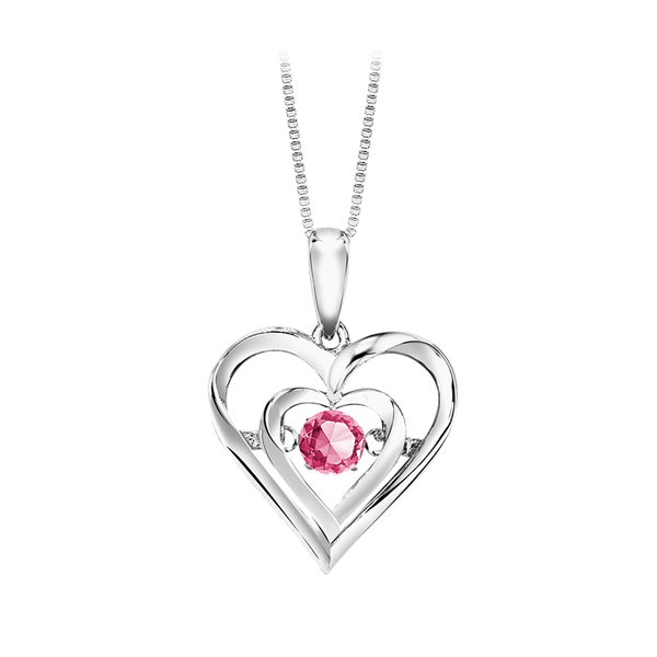 Sterling Silver Pink Tourmaline Rhythm of Love Necklace Don's Jewelry & Design Washington, IA