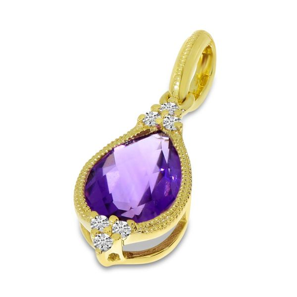 14kt Yellow Gold Amethyst Pendant Image 2 Don's Jewelry & Design Washington, IA