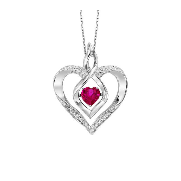 Sterling Silver Created Ruby Necklace Don's Jewelry & Design Washington, IA