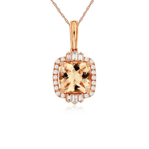 14kt Rose Gold Morganite Necklace Don's Jewelry & Design Washington, IA