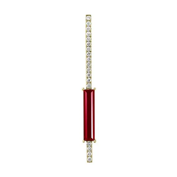 14kt Yellow Gold Lab Grown Ruby Pendant Don's Jewelry & Design Washington, IA