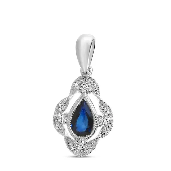 14kt White Gold Sapphire Pendant Don's Jewelry & Design Washington, IA