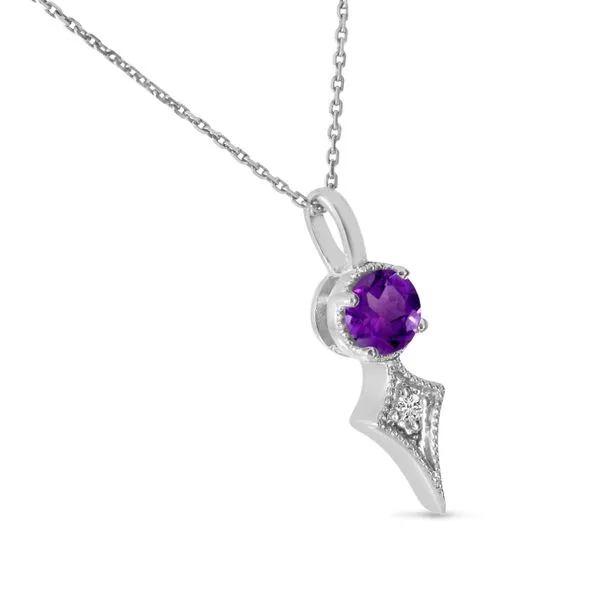 14kt White Gold Amethyst Pendant Image 2 Don's Jewelry & Design Washington, IA