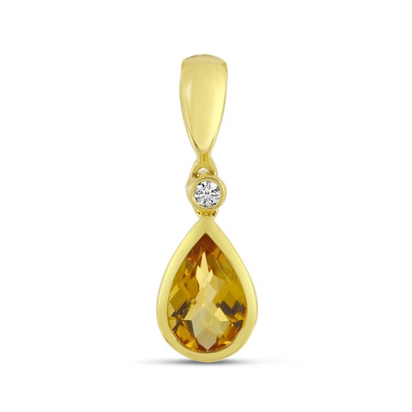 Gold Citrine Pendant Don's Jewelry & Design Washington, IA
