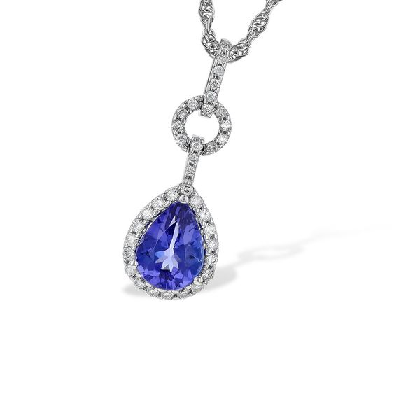 14kt White Gold Tanzanite & Diamond Necklace Don's Jewelry & Design Washington, IA