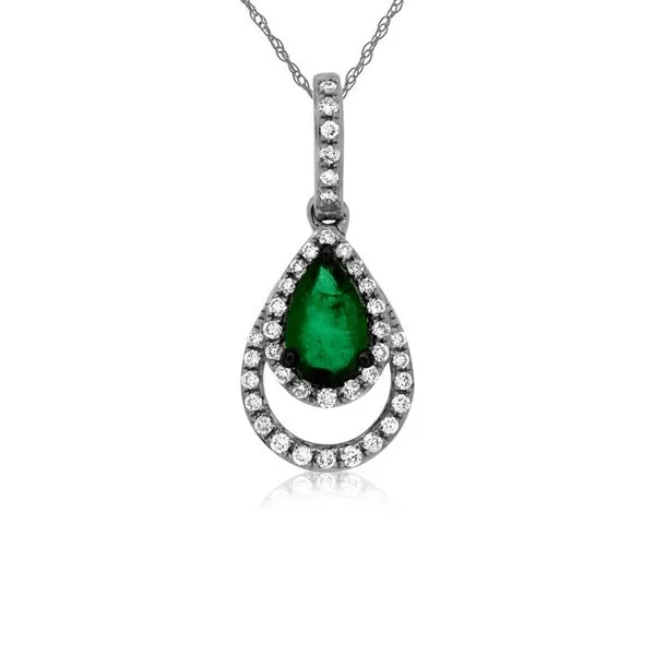 14kt White Gold Emerald Necklace Don's Jewelry & Design Washington, IA