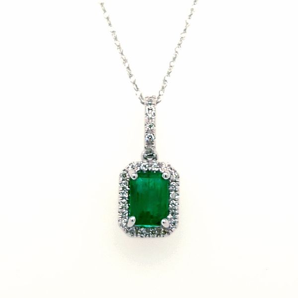 14kt White Gold Emerald Necklace Don's Jewelry & Design Washington, IA