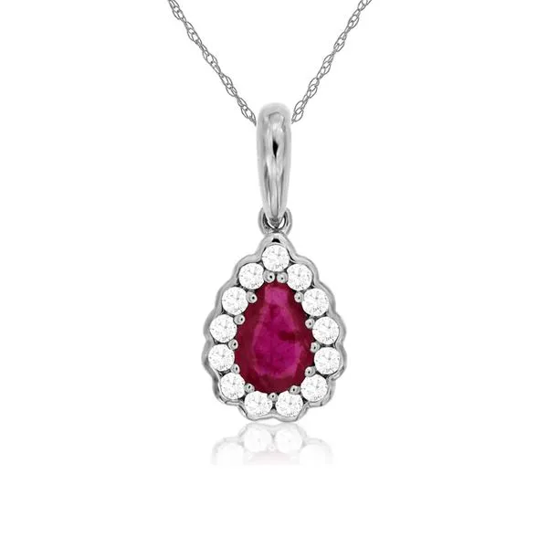 14kt White Gold Ruby Necklace Don's Jewelry & Design Washington, IA