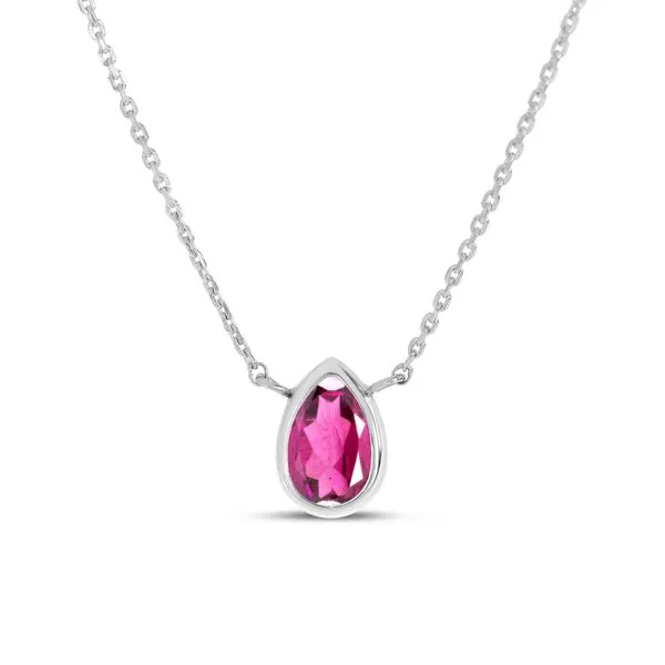 14kt White Gold Pink Tourmaline Necklace Don's Jewelry & Design Washington, IA