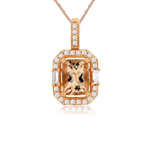 14kt Rose Gold Morganite Necklace Don's Jewelry & Design Washington, IA