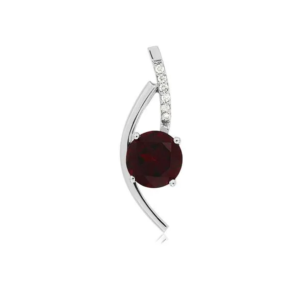 14kt White Gold Garnet Necklace Don's Jewelry & Design Washington, IA