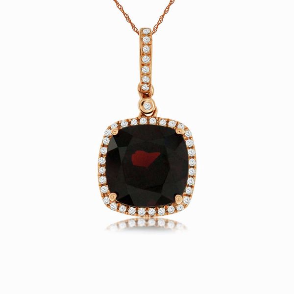 14kt Rose Gold Garnet Necklace Don's Jewelry & Design Washington, IA