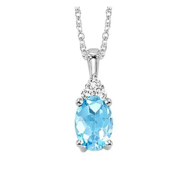 10kt White Gold Blue Topaz Necklace Don's Jewelry & Design Washington, IA