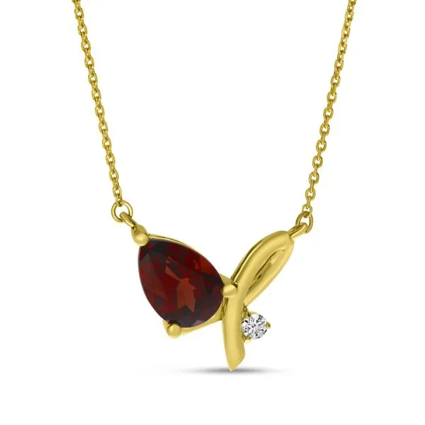 14kt Yellow Gold Garnet Necklace Don's Jewelry & Design Washington, IA