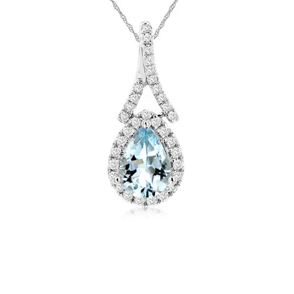 14kt White Gold Aquamarine Necklace Don's Jewelry & Design Washington, IA