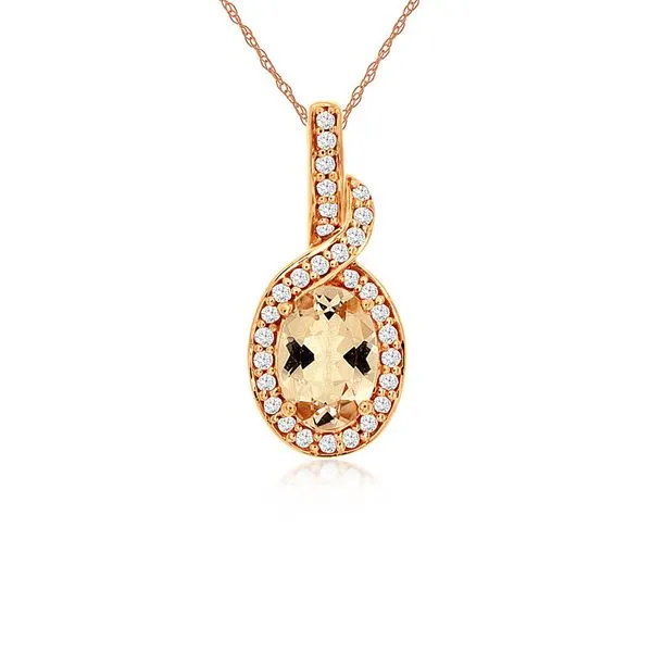 14kt Rose Gold Morganite Necklace Don's Jewelry & Design Washington, IA