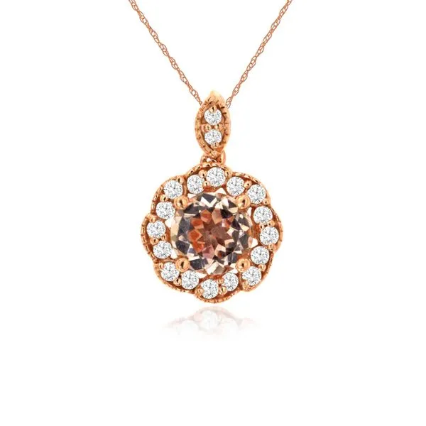 14kt Rose Gold Morganite Necklace Don's Jewelry & Design Washington, IA