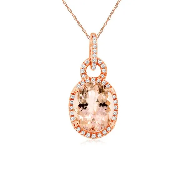 14kt Rose Gold Morganite Necklace Don's Jewelry & Design Washington, IA