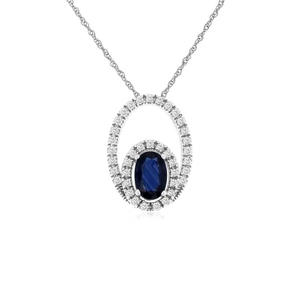 14kt White Gold Sapphire Necklace Don's Jewelry & Design Washington, IA
