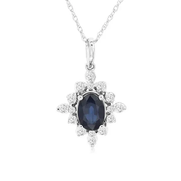14kt White Gold Sapphire Necklace Don's Jewelry & Design Washington, IA