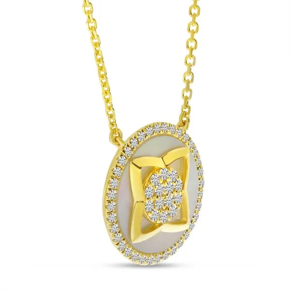 14kt Yellow Gold Mother of Pearl Necklace Image 2 Don's Jewelry & Design Washington, IA