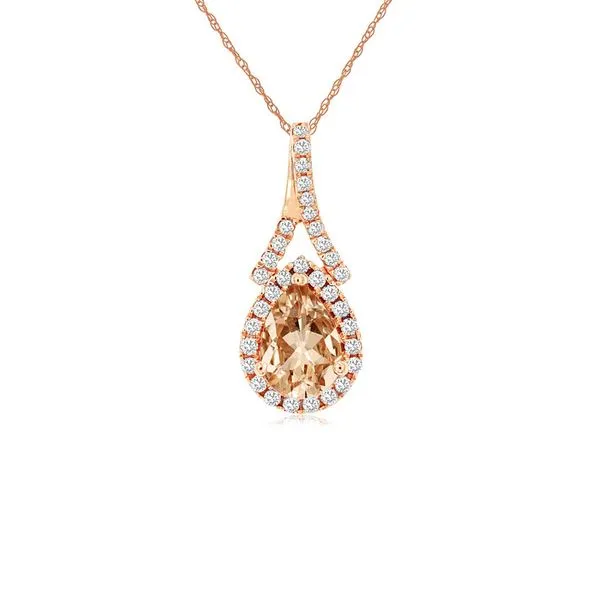 14kt Rose Gold Morganite Necklace Don's Jewelry & Design Washington, IA