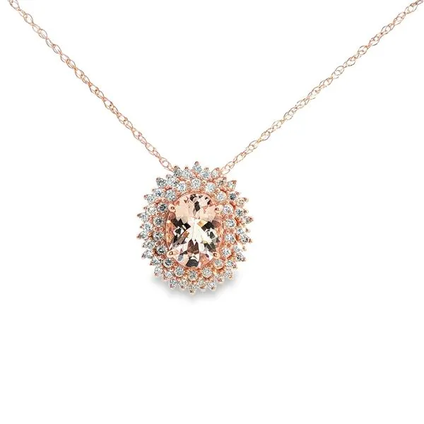 14kt Rose Gold Morganite Necklace Don's Jewelry & Design Washington, IA