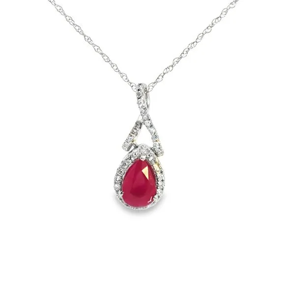 14kt White Gold Ruby Necklace Don's Jewelry & Design Washington, IA