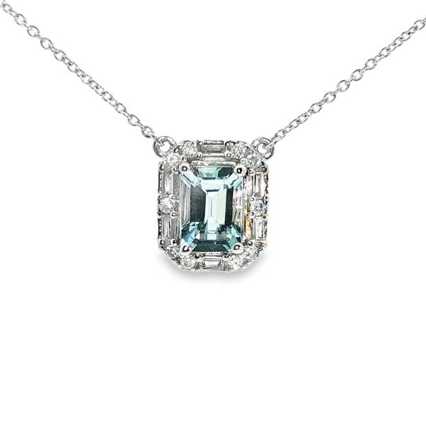 14kt White Gold Aquamarine Necklace Don's Jewelry & Design Washington, IA