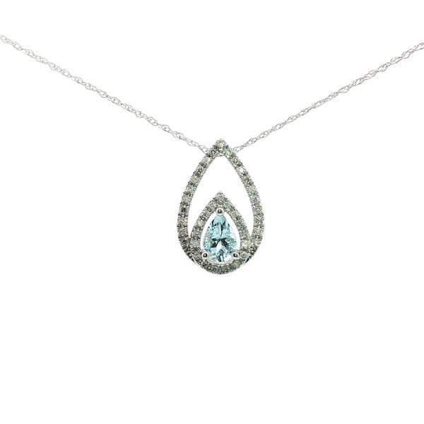 14kt White Gold Aquamarine Necklace Don's Jewelry & Design Washington, IA