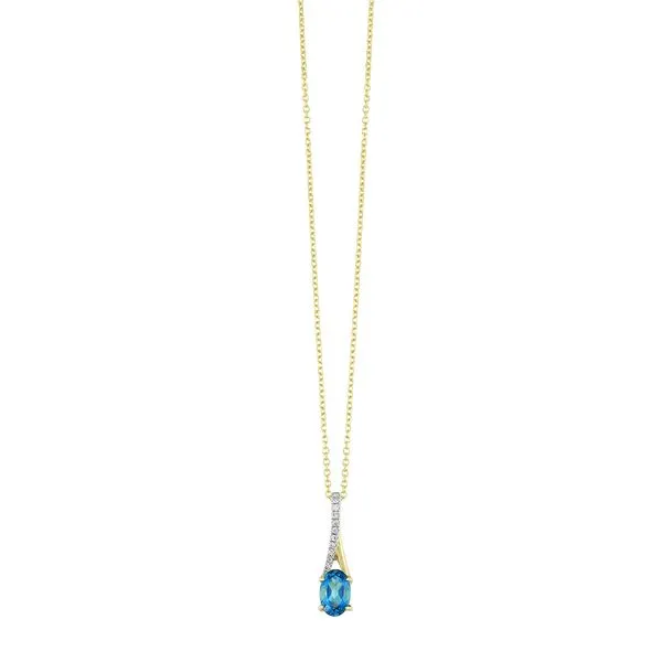 10kt Yellow Gold Blue Topaz Necklace Don's Jewelry & Design Washington, IA